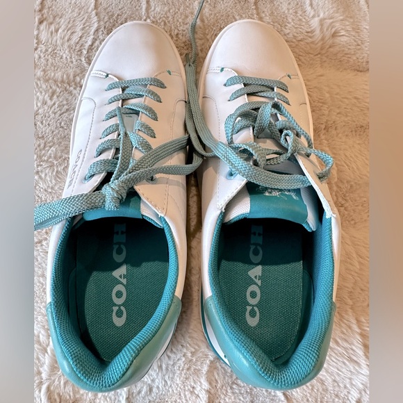 Coach Women’s Clip Leather Low Top Tennis Shoes Size 7.5 B - Picture 3 of 11
